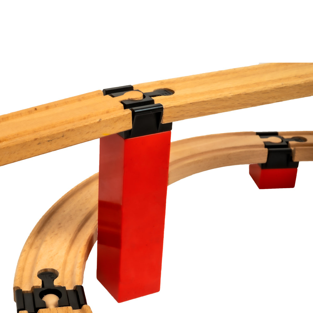 Combineer Duplo met houten treinrails